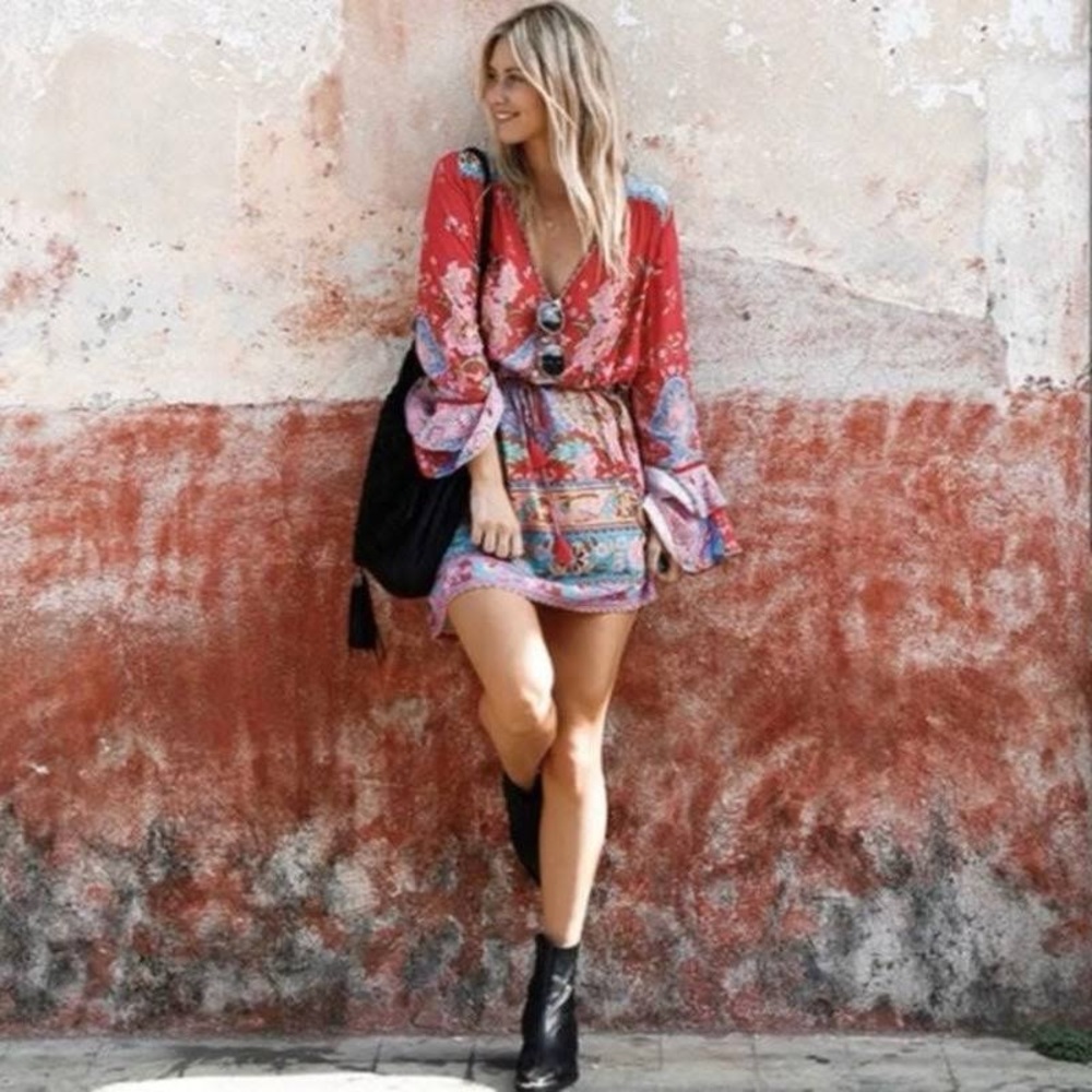 Spell & the Gypsy Collective Lotus playdress ruby red size XS mini dress